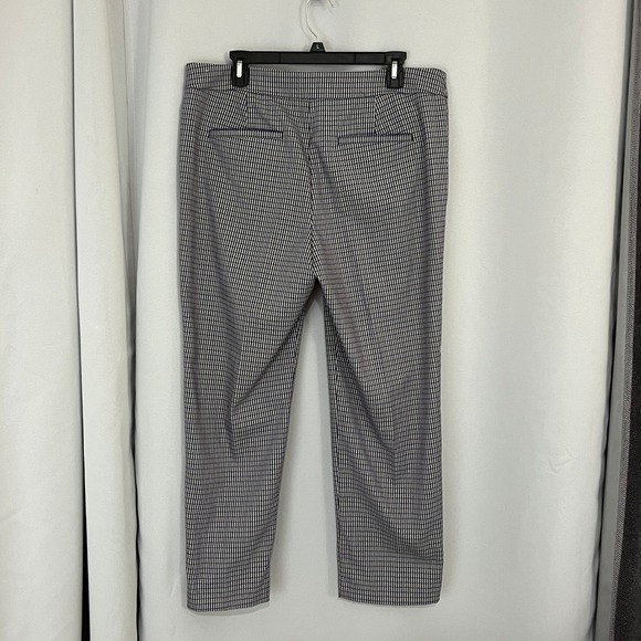LOFT The Riviera Slim Pants Women Sz 12 Plaid Check Stretch Office Casual Preppy - Picture 2 of 16